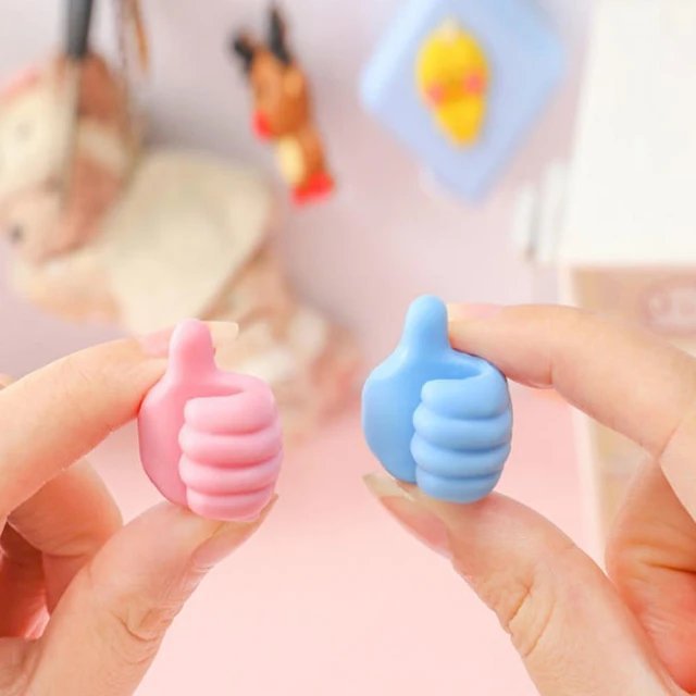 Thumbs Up Shape Hanging Cable Organizer ( Pack of 5 )