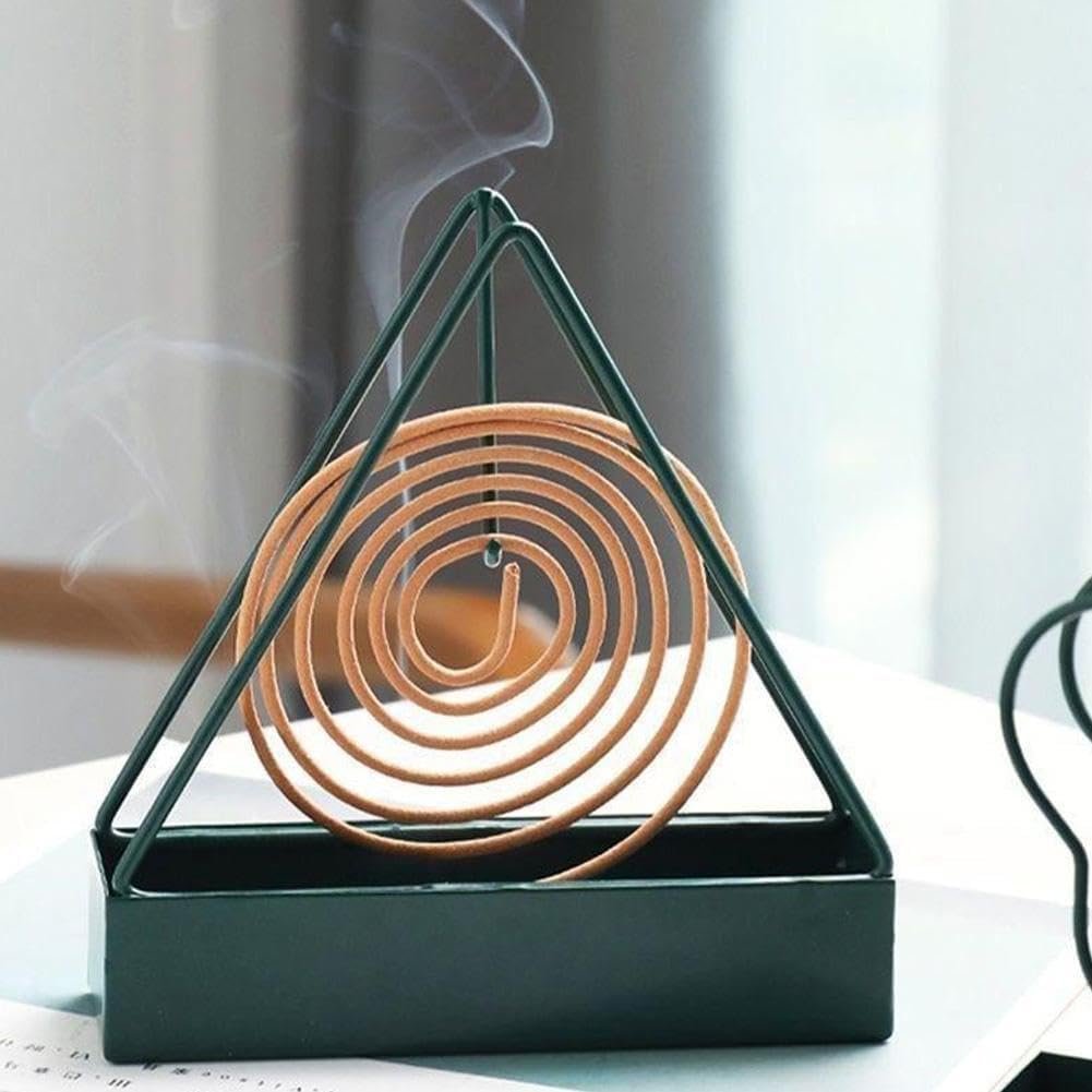 Scald®Mosquito Coil With Tray Wrought Iron Triangular Shape Incense Repellent Decor Mosquito Tool Rack