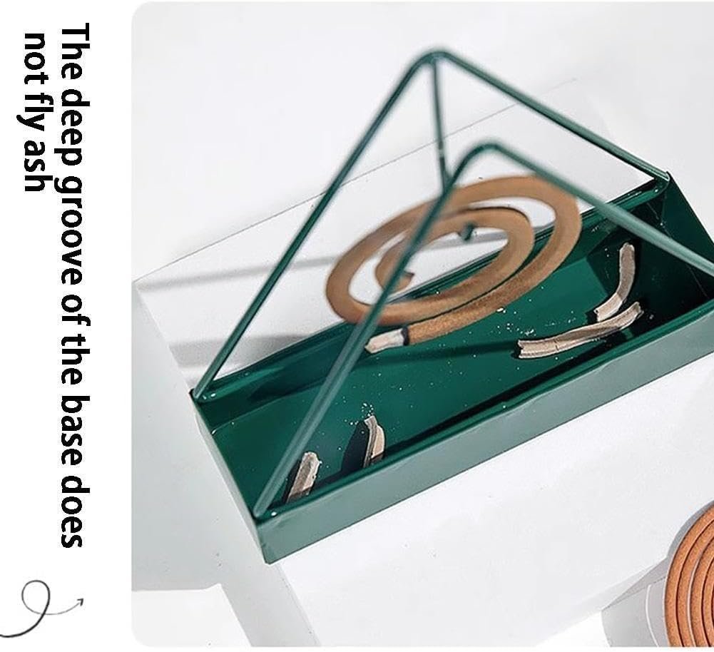 Scald®Mosquito Coil With Tray Wrought Iron Triangular Shape Incense Repellent Decor Mosquito Tool Rack